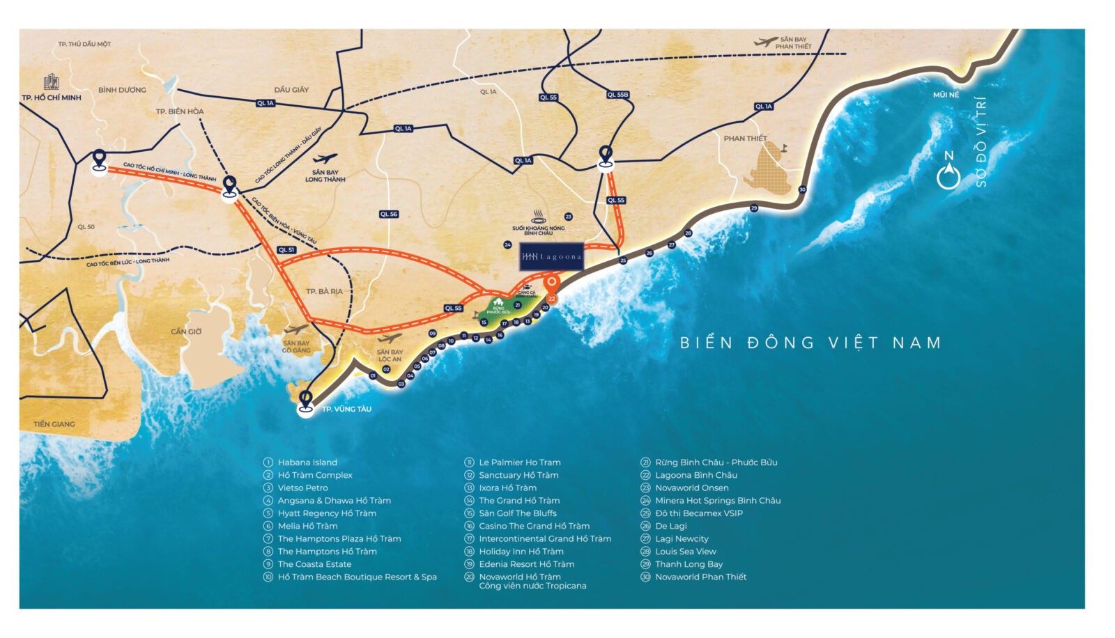 ban do mini brochure scaled 1 Wyndham Grand Lagoona Bình Châu